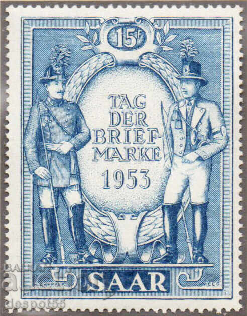 1953. СААР, Германия. Ден на пощенската марка.