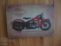 Placa metalica Harley Davidson WLD Sport 1941 Harley rocker