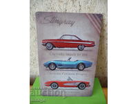 Placa metalica Chevrolet Impala Corvette Chevrolet Corvette
