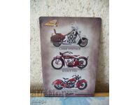 Placă metalică motociclete indiene Chief vintage Scout 1924