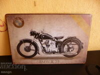 Placa metalica BMW R 25 motocicleta retro BMW fani vechi