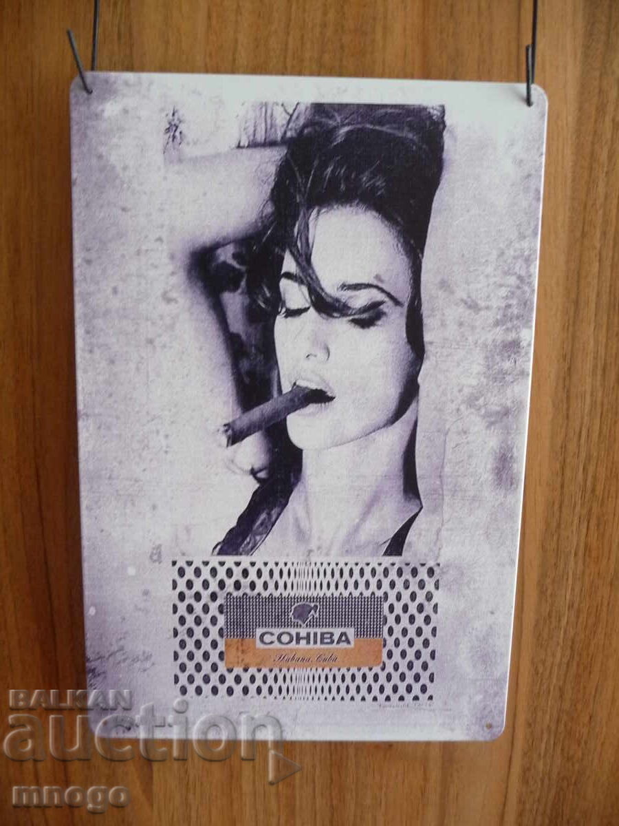 Metal plate Kohiba Cohiba Cuba Cuban cigars cigarettes smokes