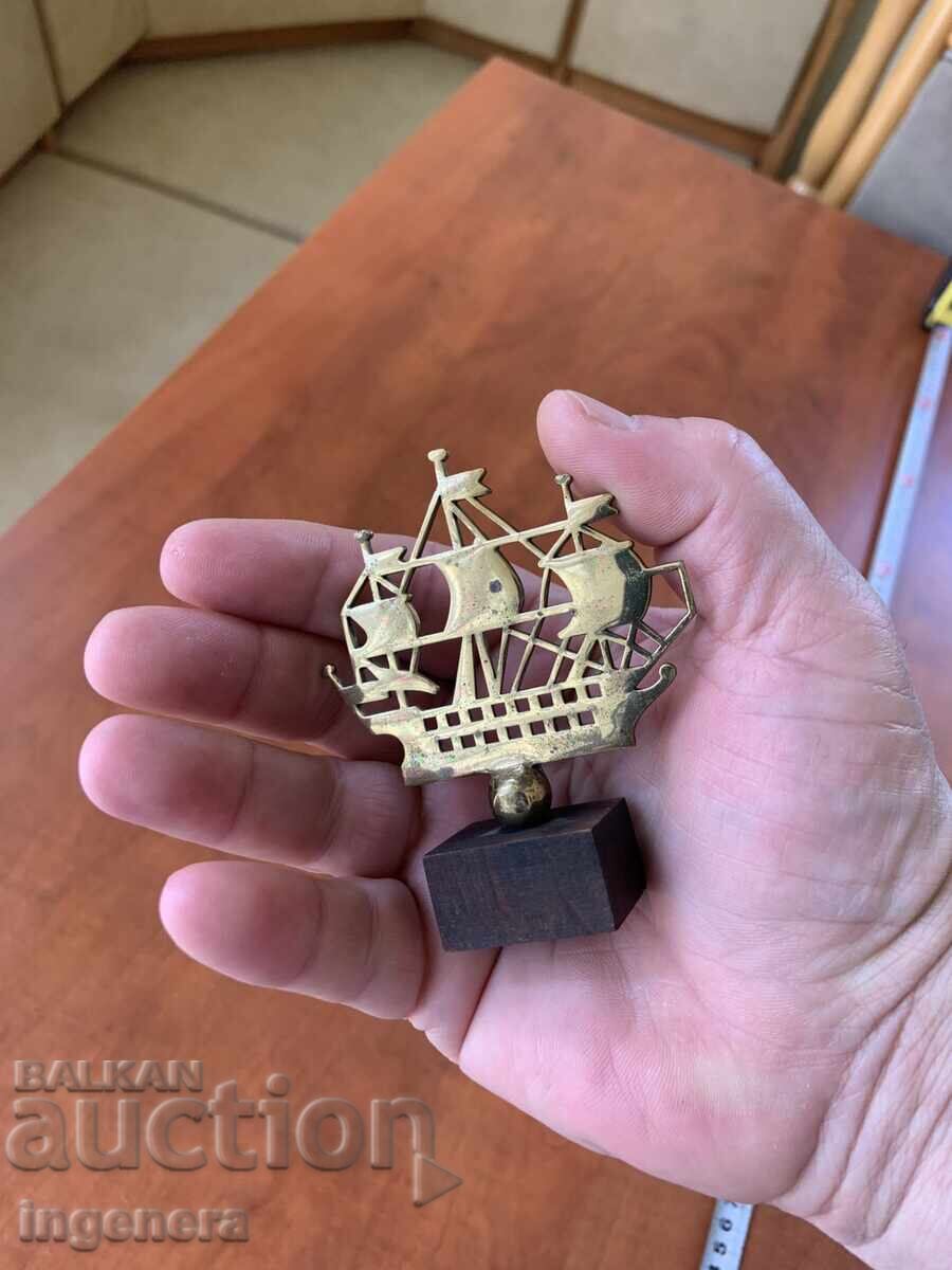 ΦΙΓΟΥΡΑ ΣΟΥΒΕΝΙΡ ΚΑΡΑΒΙ ΜΠΡΟΝΖΙΝΗ ΞΥΛΟ