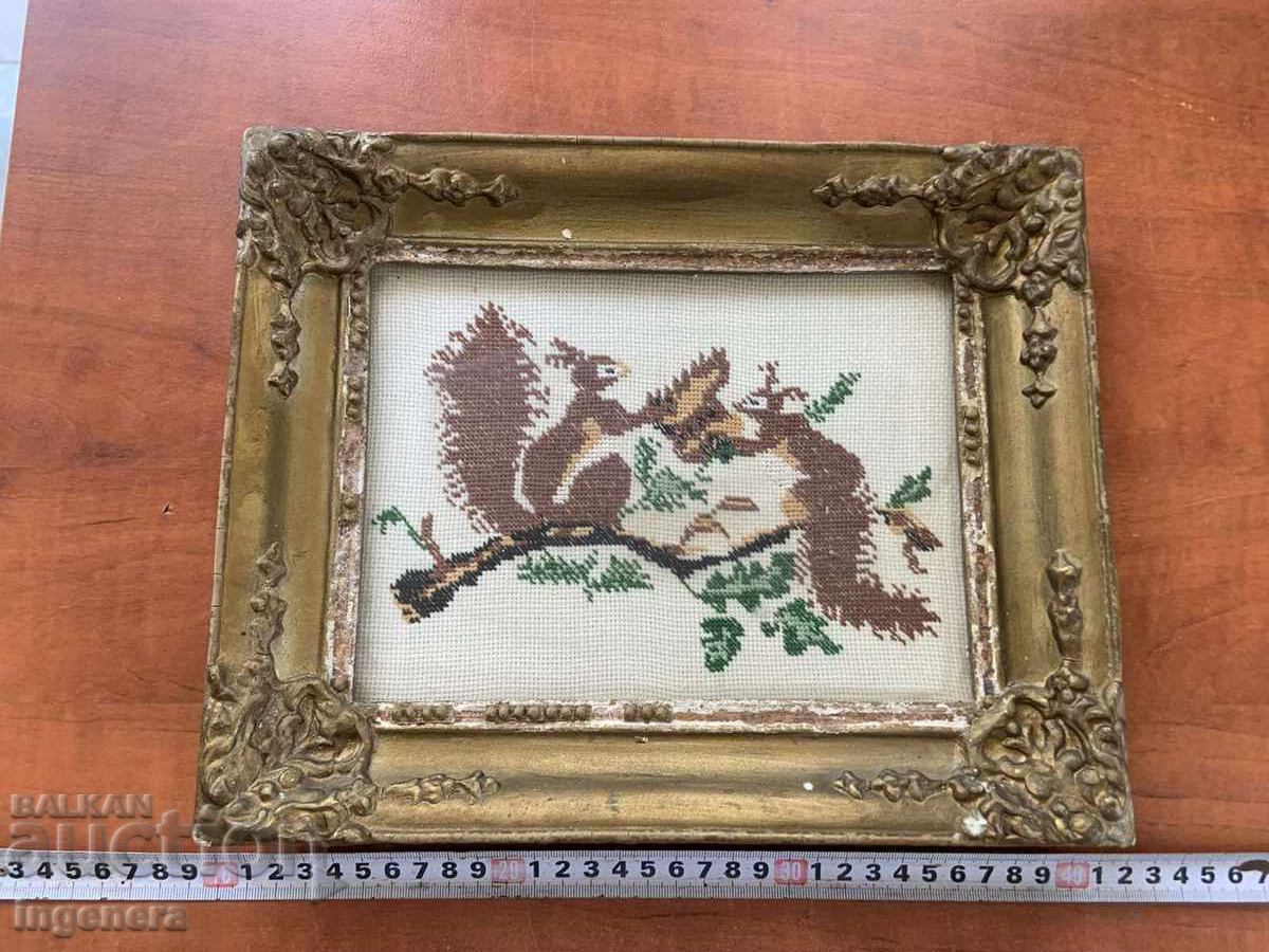 EARLY SOCIETY TAPESTRY SEWED PANEL WOOD FRAME