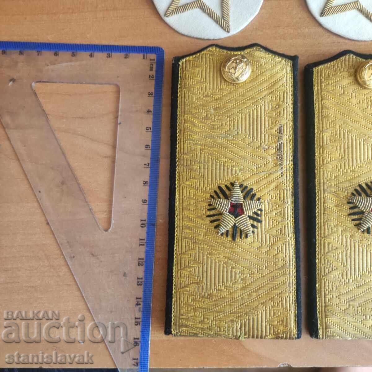 Аукцион Комплект парадни пагони контраадмирал - ранен соц. 1950 г.