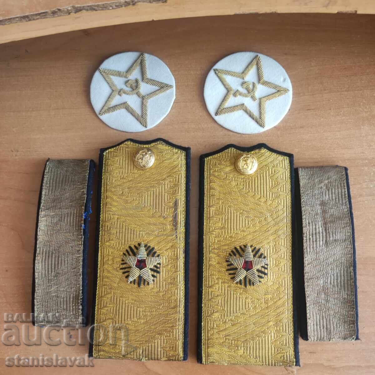 Комплект парадни пагони контраадмирал - ранен соц. 1950 г.