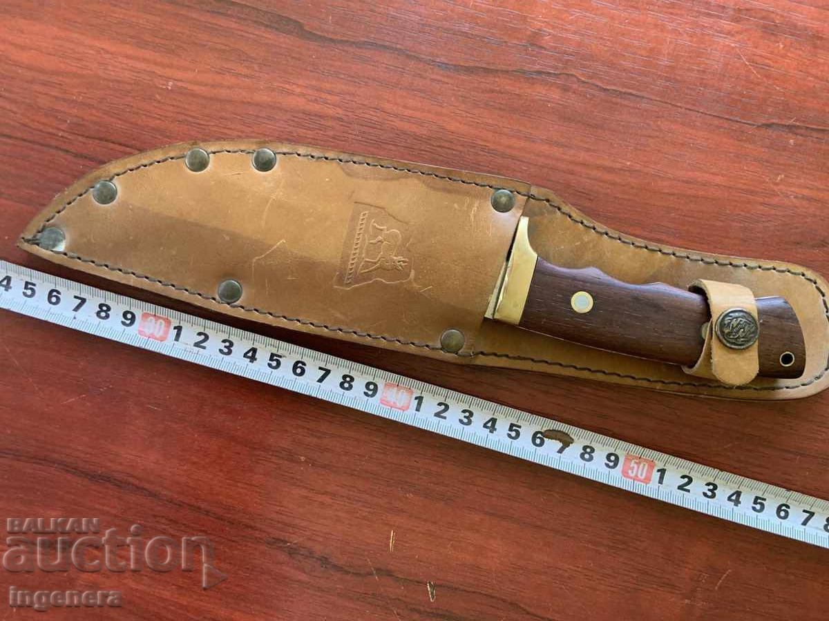 Licitație CUȚIT DE VÂNĂTOR VÂNĂTOR TEACĂ PIELE