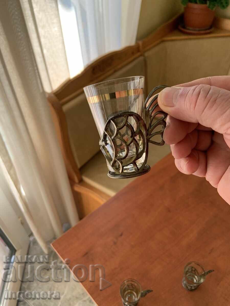 ΜΕΤΑΛΛΙΚΑ ΣΕΡΒΙΤΣΙΑ ΓΙΑ ΠΟΤΗΡΙΑ ΣΕ ΣΧΗΜΑ ΨΑΡΙΟΥ - 6 ΤΕΜ - 6 ΜΕΤΑΛΛΙΚΑ ΣΕΡΒΙΤΣΙΑ ΓΙΑ ΠΟΤΗΡΙΑ ΣΕ ΣΧΗΜΑ ΨΑΡΙΟΥ - 6 ΤΕΜ - 6