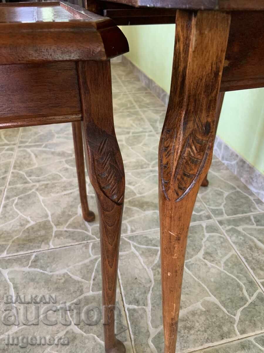 Delivery of TABLE TABLE TABLES TYPE ZYGON IN CHIPPENDALE STYLE - 3 PCS Delivery of TABLE TABLE TABLES TYPE ZYGON IN CHIPPENDALE STYLE - 3 PCS