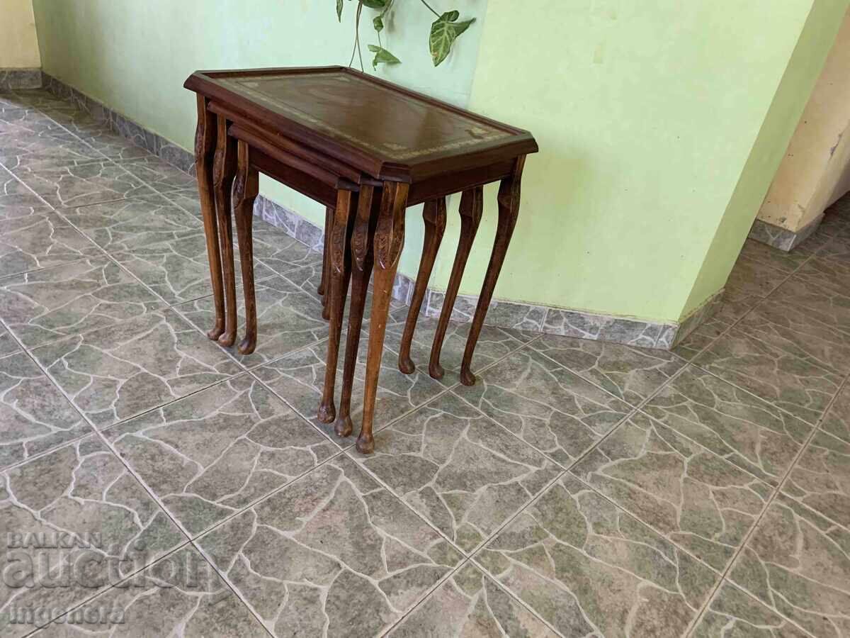 TABLE TABLE TABLES TYPE ZYGON IN CHIPPENDALE STYLE - 3 PCS TABLE TABLE TABLES TYPE ZYGON IN CHIPPENDALE STYLE - 3 PCS