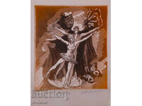 Ivan Bachvarov, graphics, figurative composition, etching