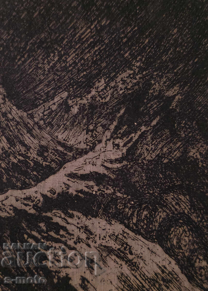 Δημοπρασία Παλιά χαρακτική, οξύγραφη θαλασσινά κύματα Δημοπρασία Παλιά χαρακτική, οξύγραφη θαλασσινά κύματα