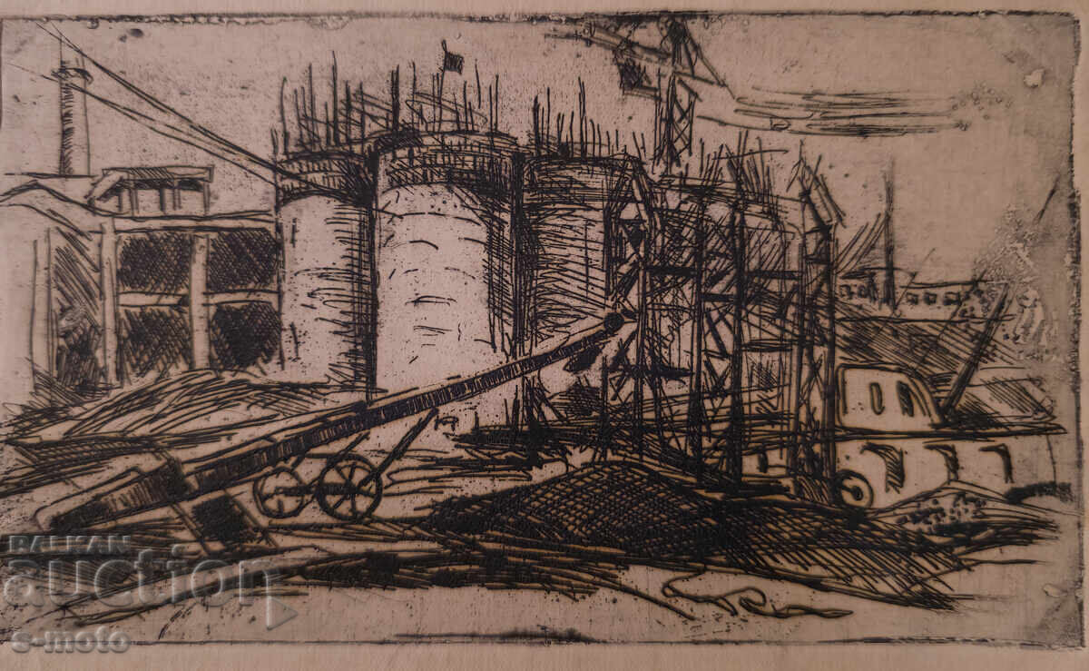 Παλιά χαρακτική, οξύγραφη, συνδυασμός με τιμή 130.00 BGN | € 66.47