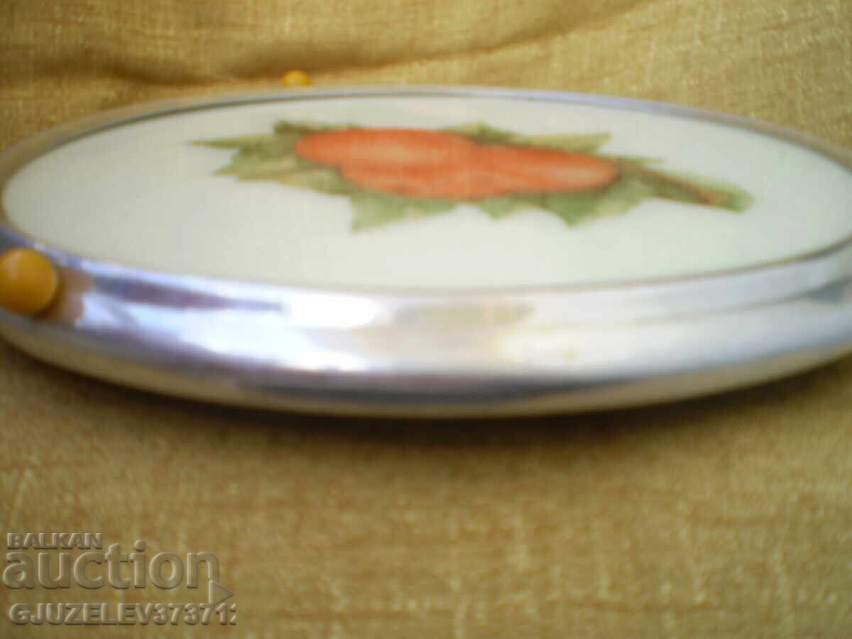 Δημοπρασία Ρετρό περιστρεφόμενος γυάλινος δίσκος φρούτων