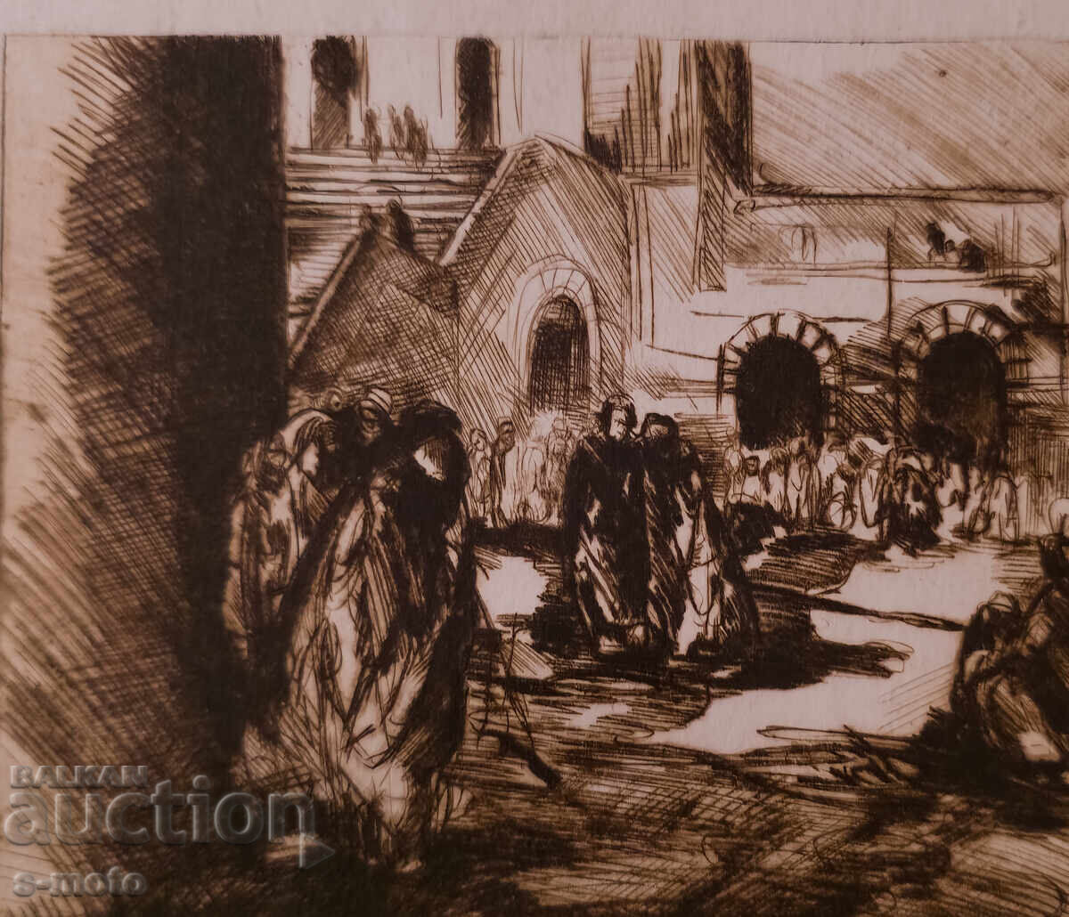 Стара графика, суха игла, Пазар - 5