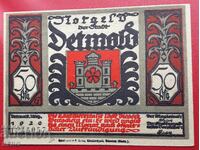 Bancnota-Germania-S.Rhein-Westphalia-Detmold-50 pfennig 1920