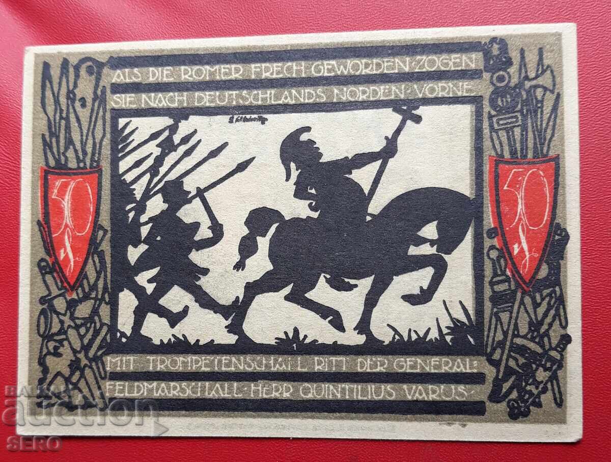 Τραπεζογραμμάτιο-Γερμανία-S.Rhein-Westphalia-Detmold-50 pfennig 1920