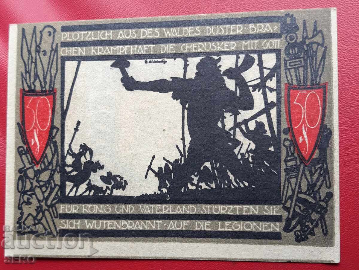 Τραπεζογραμμάτιο-Γερμανία-S.Rhein-Westphalia-Detmold-50 pfennig 1920 Τραπεζογραμμάτιο-Γερμανία-S.Rhein-Westphalia-Detmold-50 pfennig 1920