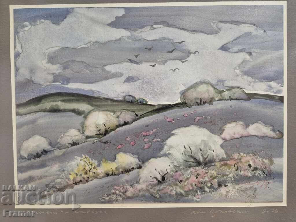 Watercolor by the great artist STOLETNIKA Sava Tsonovski 7G with price 525.00 BGN | € 268.43