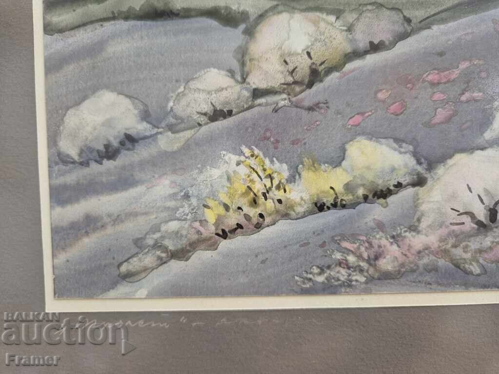 Auction  Watercolor by the great artist STOLETNIKA Sava Tsonovski 7G