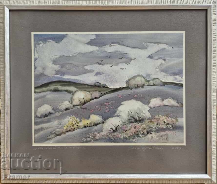 Watercolor by the great artist STOLETNIKA Sava Tsonovski 7G