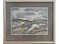 Watercolor by the great artist STOLETNIKA Sava Tsonovski 7G