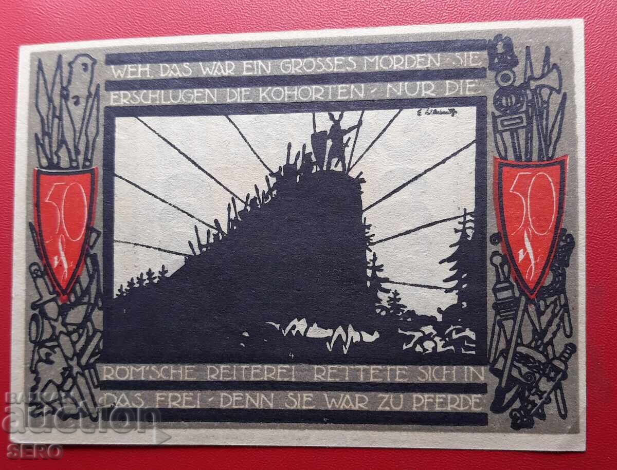 Bancnota-Germania-S.Rhein-Westphalia-Detmold-50 pfennig 1920