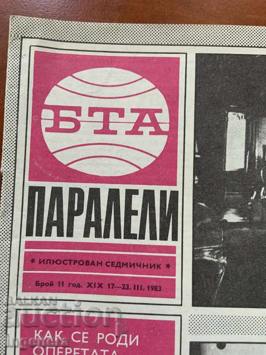 СПИСАНИЕ "БТА ПАРАЛЕЛИ" БР.11/1983 Г. с цена 3.00 лв. | € 1.53