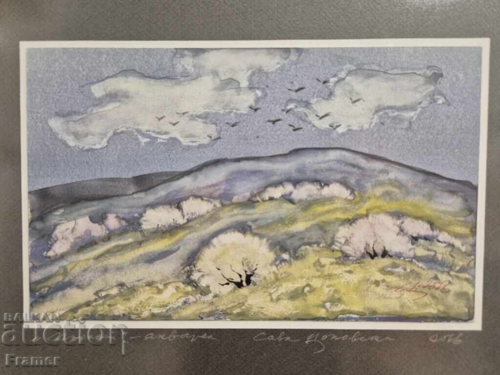 Watercolor by the great artist STOLETNIKA Sava Tsonovski 10I with price 445.00 BGN | € 227.52