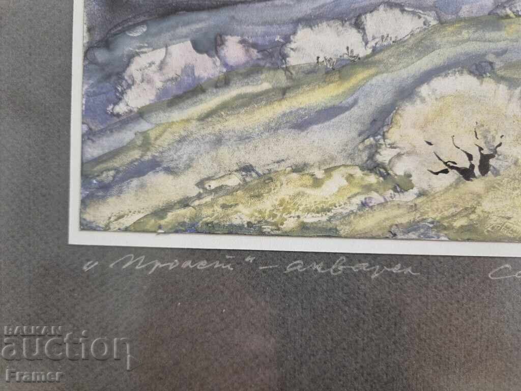 Auction Watercolor by the great artist Sava Tsonovski 10I Auction Watercolor by the great artist Sava Tsonovski 10I