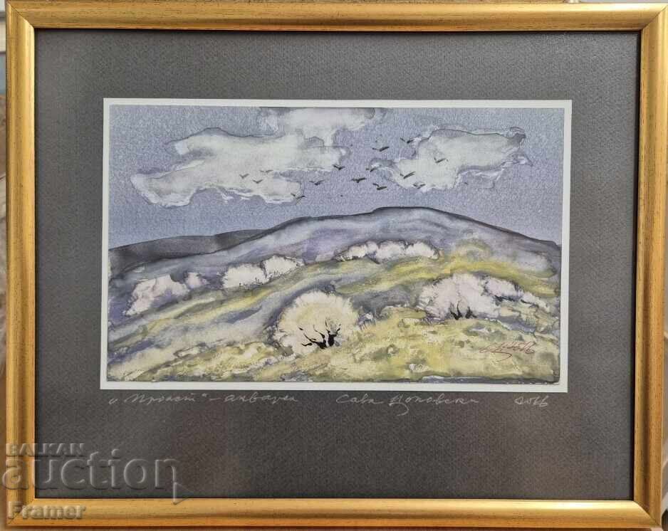 Watercolor by the great artist Sava Tsonovski 10I Watercolor by the great artist Sava Tsonovski 10I