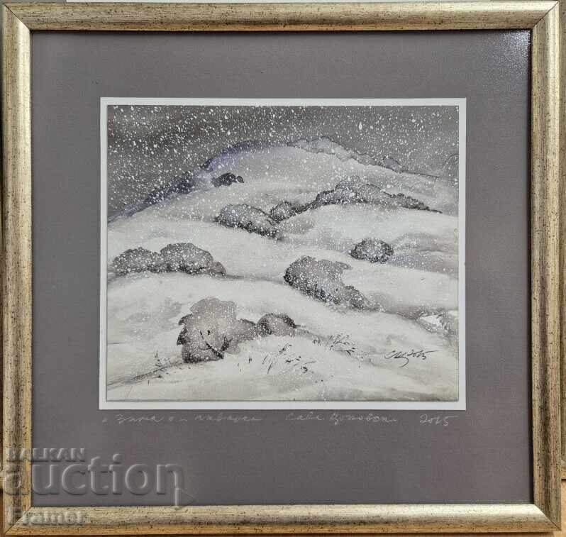 Acuarelă de la marele artist STOLETNIKA Sava Țonovski 11N