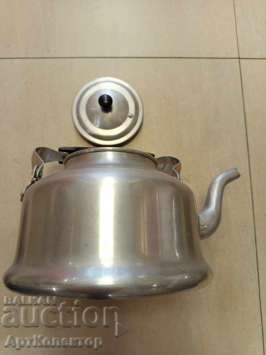 Old large aluminum kettle - 6
