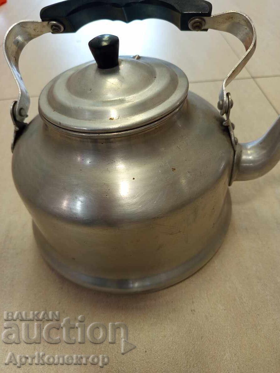 Old large aluminum kettle