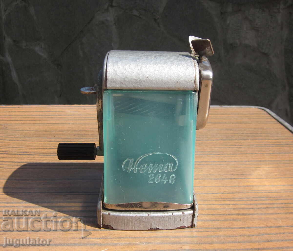 Old Russian Soviet mechanical desk sharpener NEMA 2648 with price 35.00 BGN | € 17.90 Old Russian Soviet mechanical desk sharpener NEMA 2648 with price 35.00 BGN | € 17.90