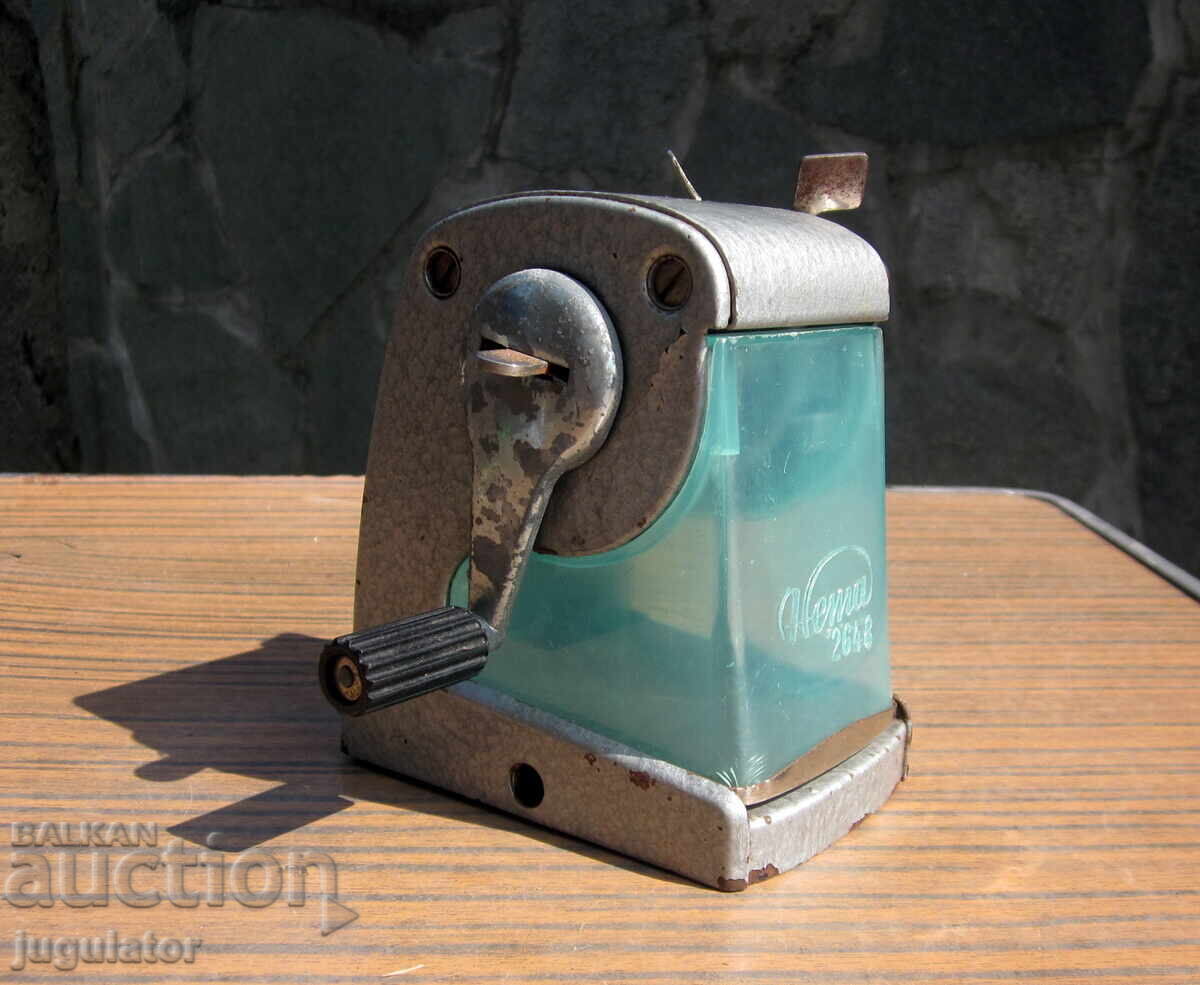 Auction Old Russian Soviet mechanical desk sharpener NEMA 2648 Auction Old Russian Soviet mechanical desk sharpener NEMA 2648