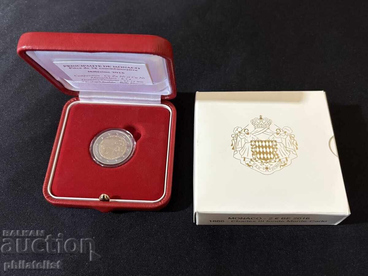 Monaco 2016 – 2 Euro - 150 Years of Monte Carlo PROOF