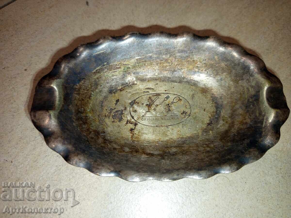 Ashtray brass bronze silver-plated Original Wellner with price 39.00 BGN | € 19.94