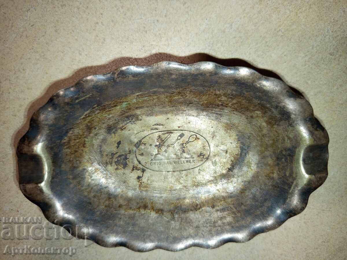 Auction  Ashtray brass bronze silver-plated Original Wellner