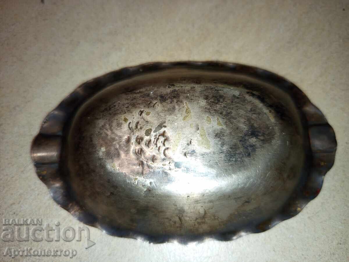 Delivery of Ashtray brass bronze silver-plated Original Wellner