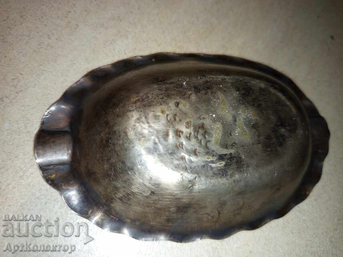 Ashtray brass bronze silver-plated Original Wellner - 5