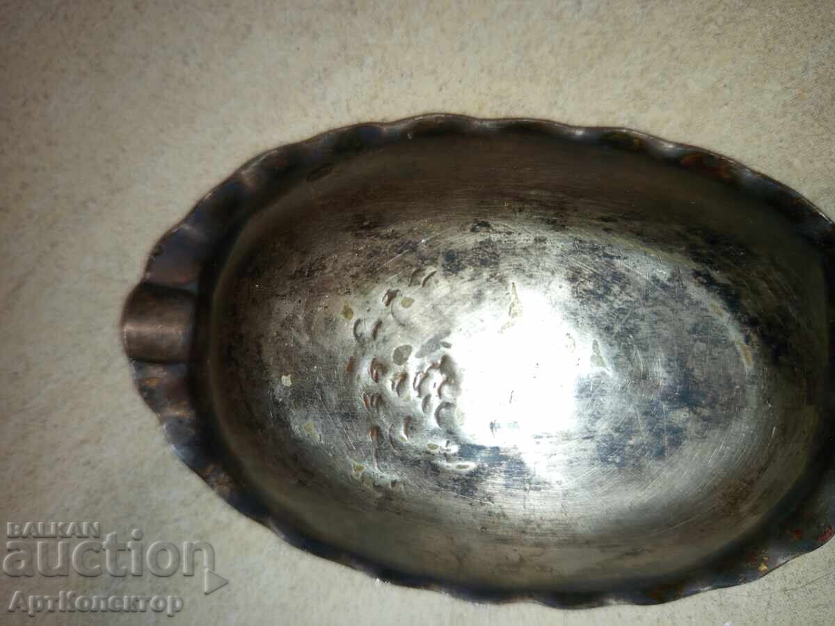 Ashtray brass bronze silver-plated Original Wellner - 6