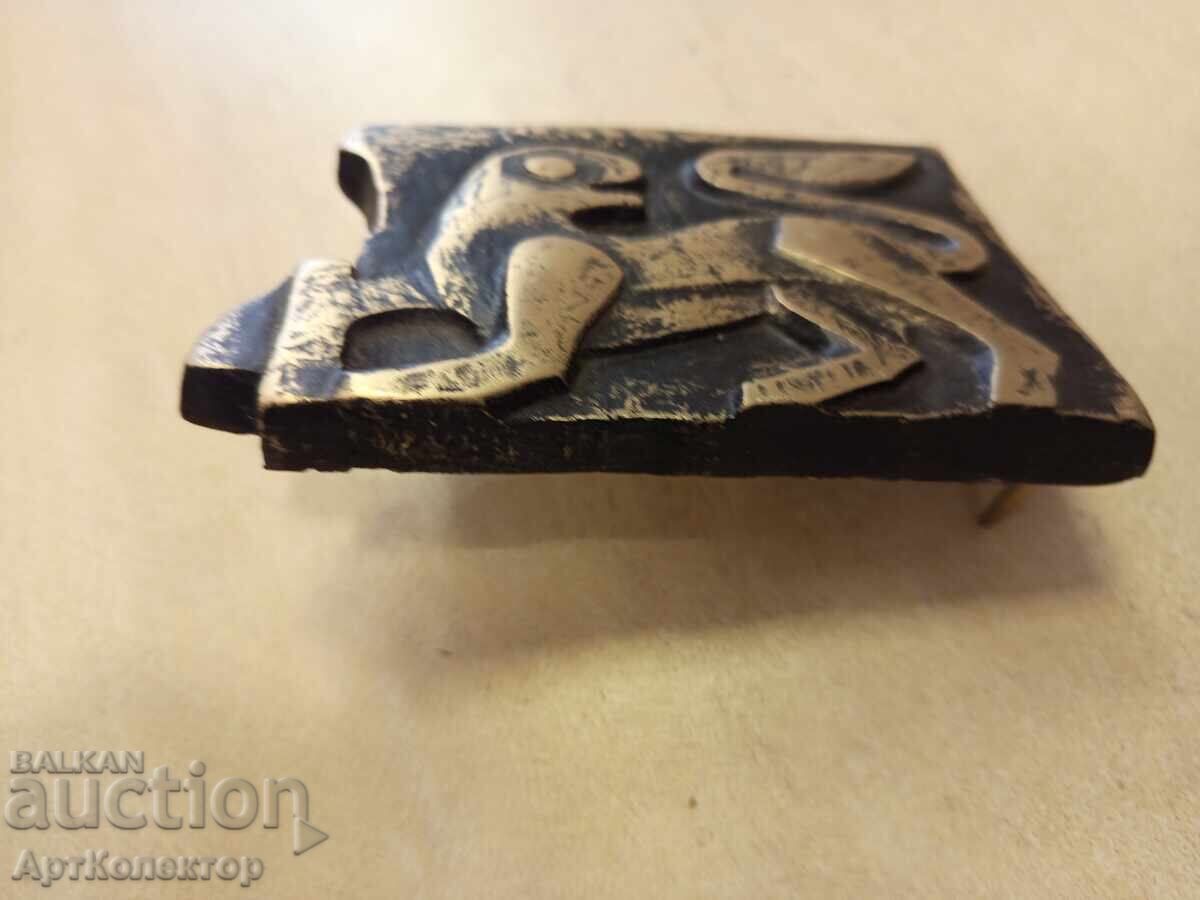 Παλιά πλαστική ορείχαλκου μπρούτζινος λέων - 6