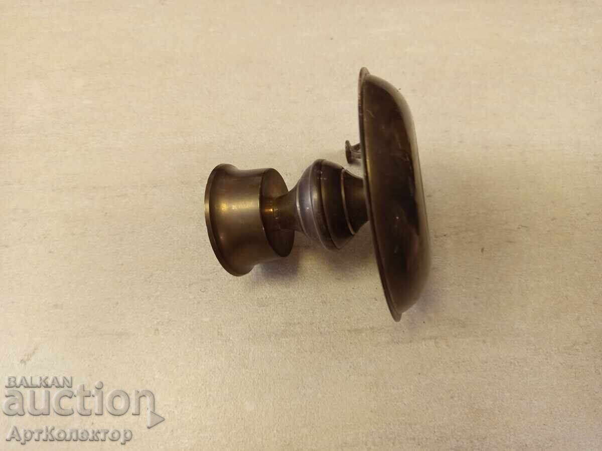 Стар бронзов свещник, декор, кандилабър, лампа, свещ, фенер - 5