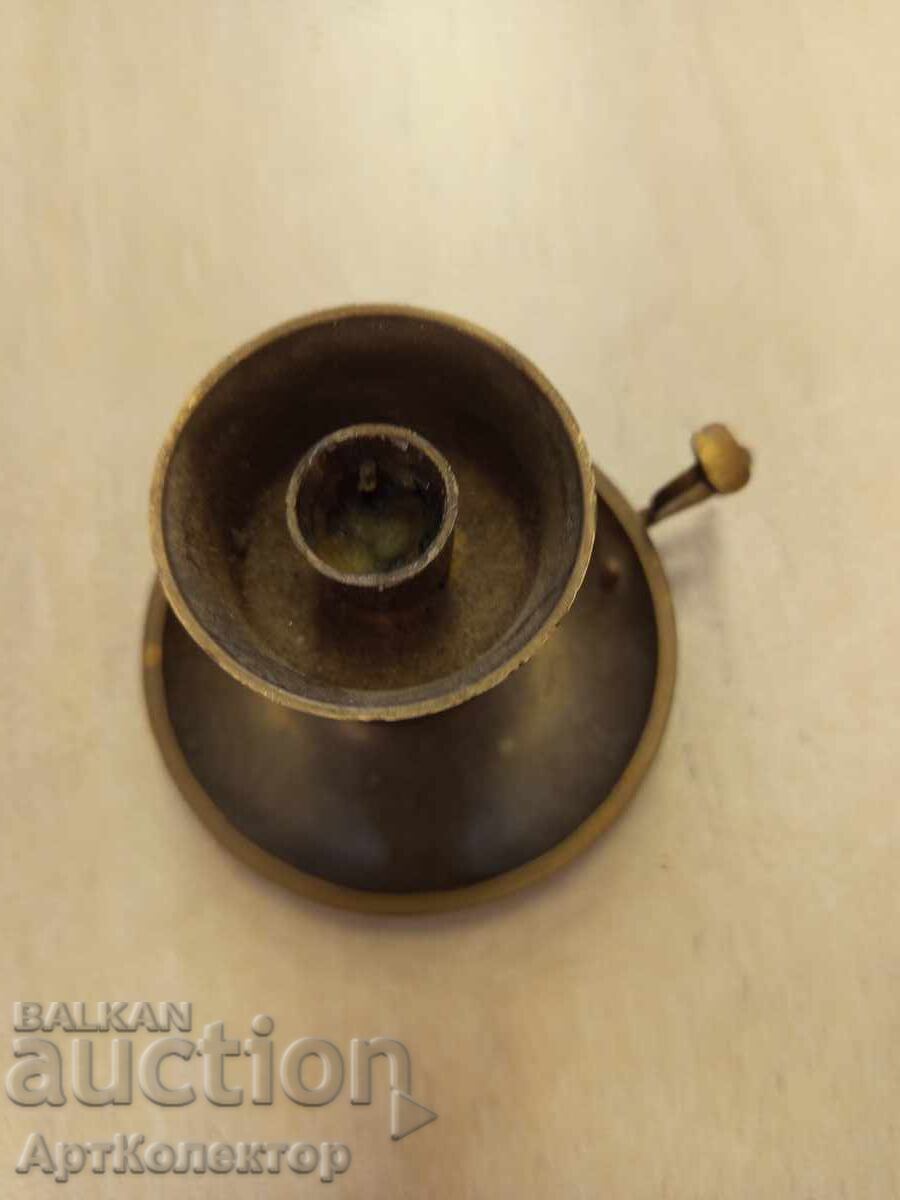 Стар бронзов свещник, декор, кандилабър, лампа, свещ, фенер