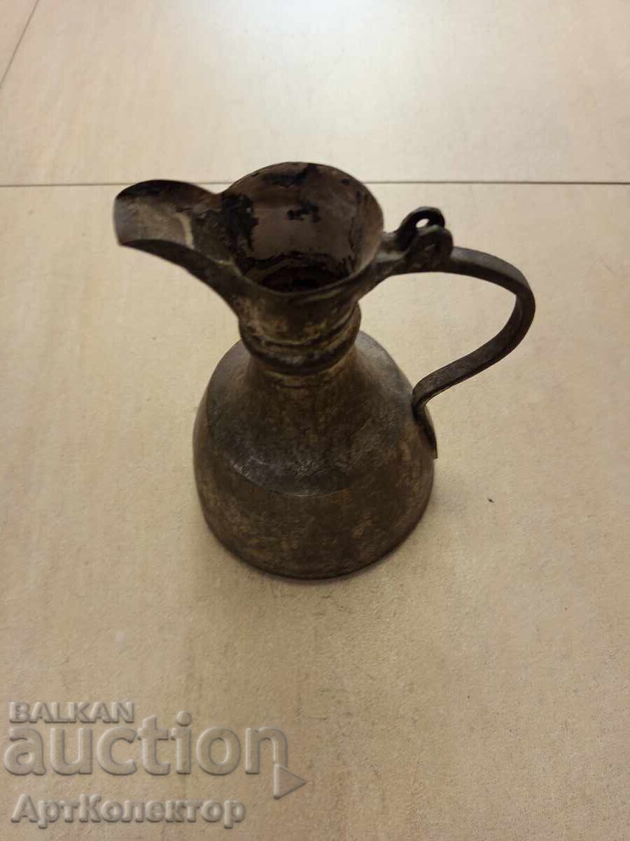 Παλιό μπρίκι γκιούμ τσαγιέρα χάλκινο χάλκινο σκεύος 19ος αιώνας - 6