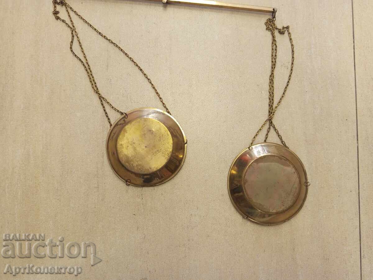 Cântar balanță bronz, stare perfectă - 7
