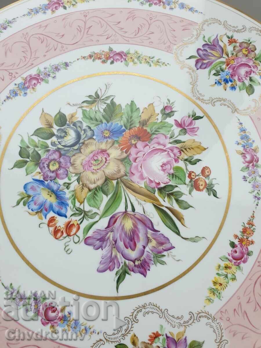 Auction Large German Porcelain Table PMP Von Schierholz 68cm Auction Large German Porcelain Table PMP Von Schierholz 68cm