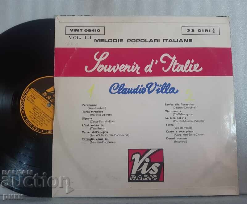 Claudio Villa - Souvenir of Italy Vol. III with price 9.00 BGN | € 4.60 Claudio Villa - Souvenir of Italy Vol. III with price 9.00 BGN | € 4.60