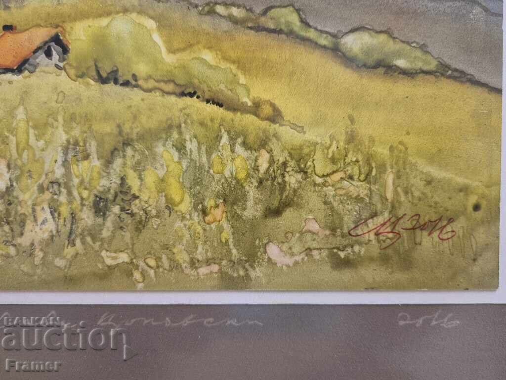 Delivery of Watercolor by the great Bulgarian artist Sava Tsonovski 7A